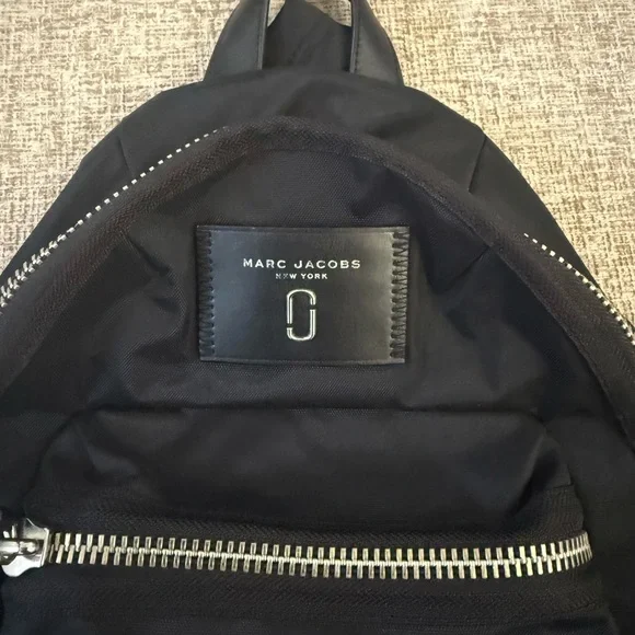 Marc Jacobs Black Backpack with Silver Accents Marc Jacobs 4P4HBP003H01 LARGE LEATHER | Mercari main image 2